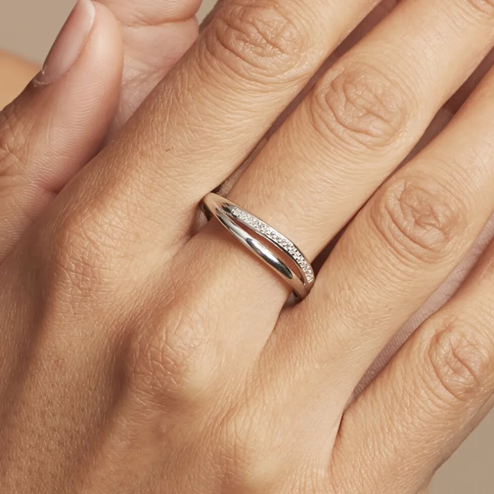 Bague Celimene Argent Blanc Oxyde De Zirconium