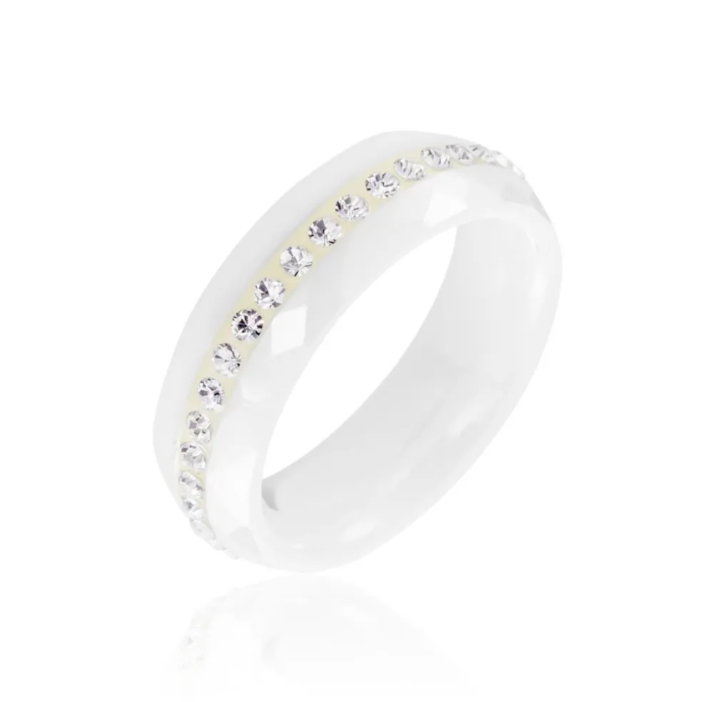 Bague Ceramik Design Ceramique Strass Et Céramique