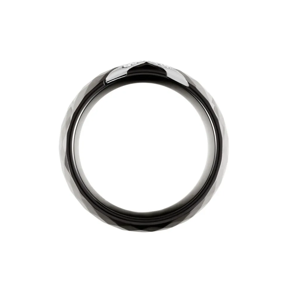 Bague Ceramique X Argent Blanc Oxyde De Zirconium Et Céramique