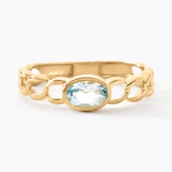 Bague Chain Or Jaune Topaze