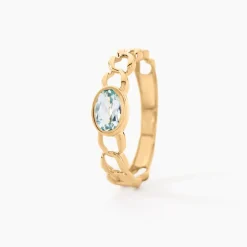 Bague Chain Or Jaune Topaze