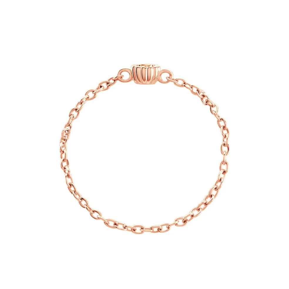 Bague Chaine Rio Selaron Argent Rose Oxyde De Zirconium