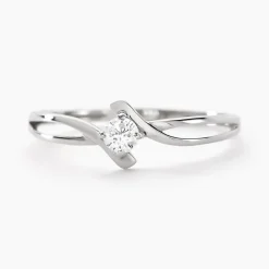 Bague Chamirame Or Blanc Oxyde De Zirconium