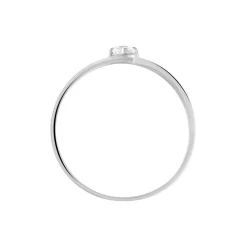 Bague Chamirame Or Blanc Oxyde De Zirconium