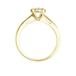 Bague Charlène Or Jaune Diamant Synthetique