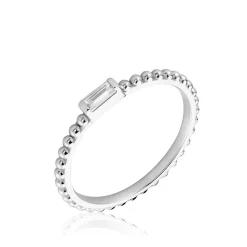 Bague Cherish Argent Blanc Oxyde De Zirconium