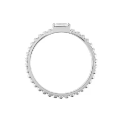 Bague Cherish Argent Blanc Oxyde De Zirconium