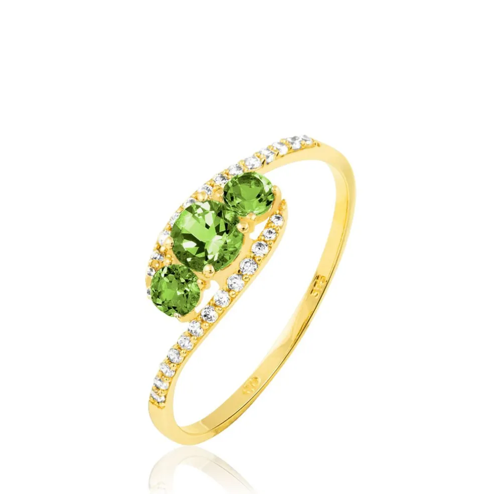 Bague Chloe Or Jaune Péridot Et Diamant