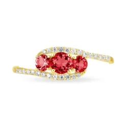 Bague Chloe Or Jaune Rubis Et Diamant