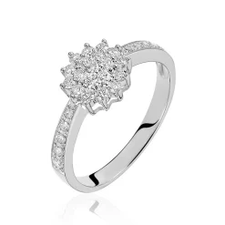 Bague Chou Or Blanc Diamant