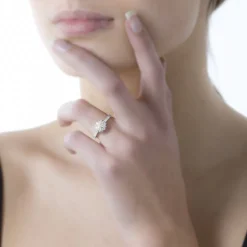 Bague Chou Or Blanc Diamant