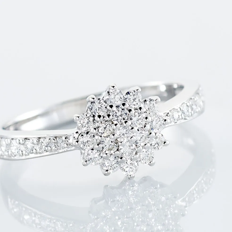 Bague Chou Or Blanc Diamant