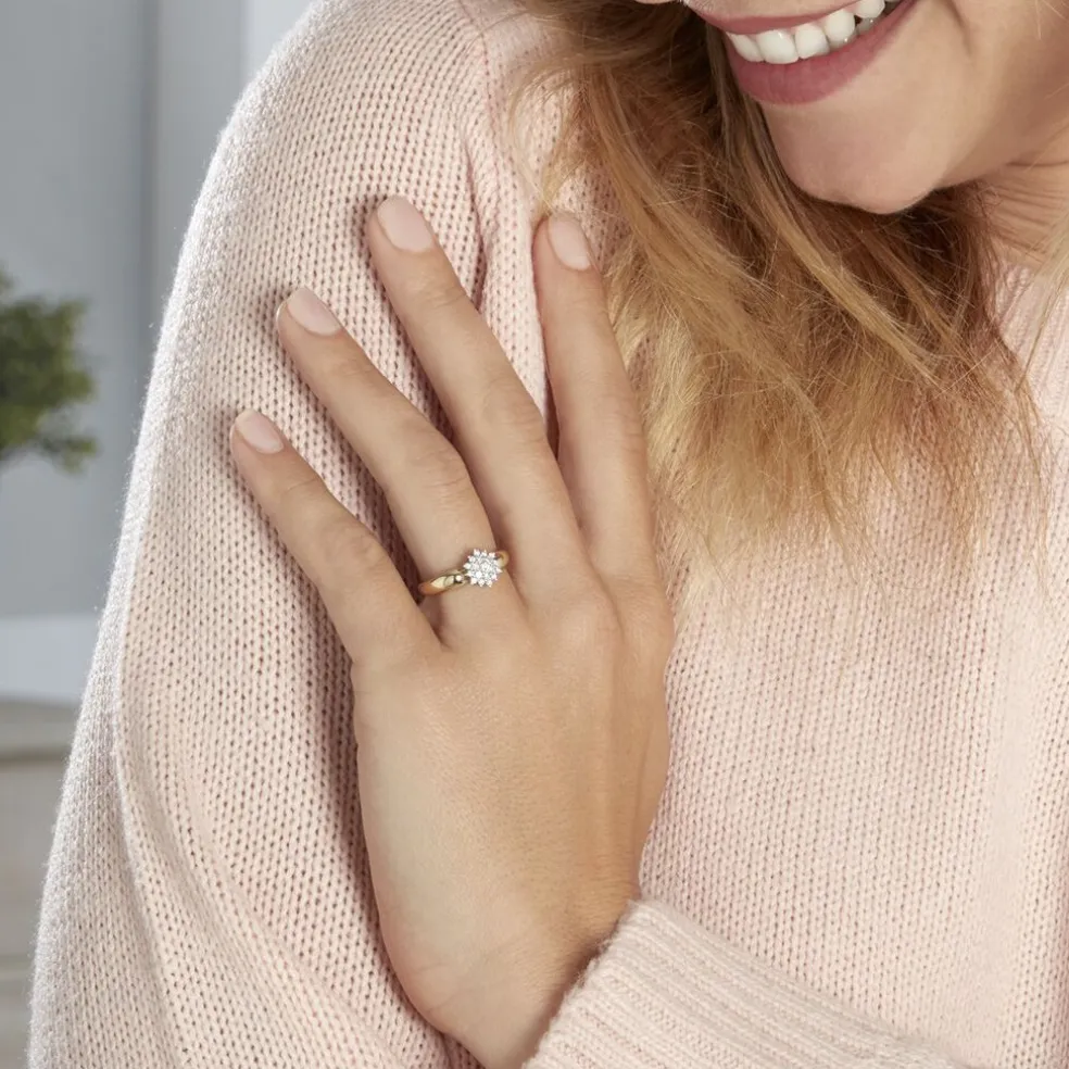 Bague Chou Or Jaune Diamant