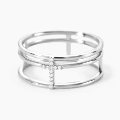 Bague Christie Argent Blanc Oxyde De Zirconium