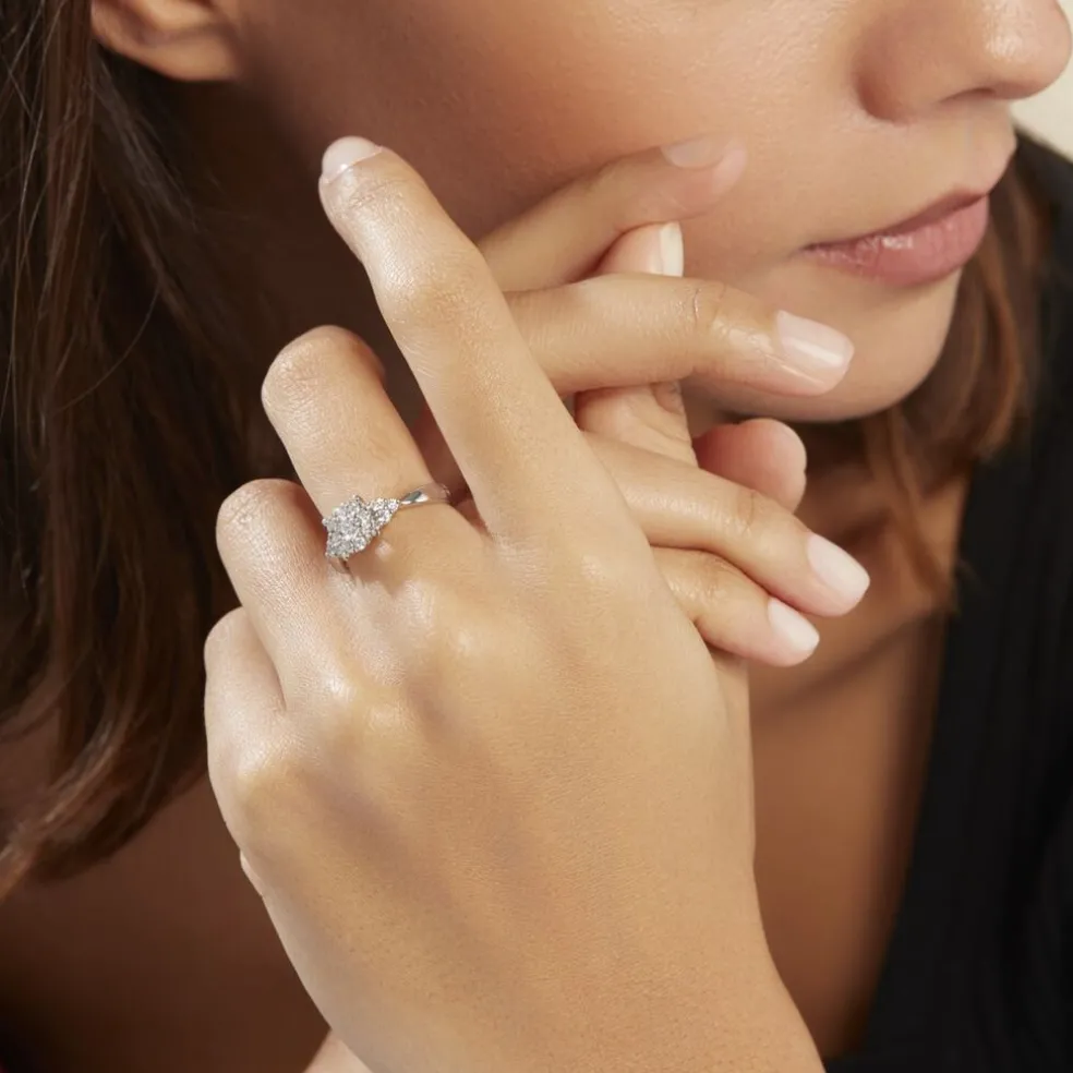 Bague Cierra Platine Blanc Diamant