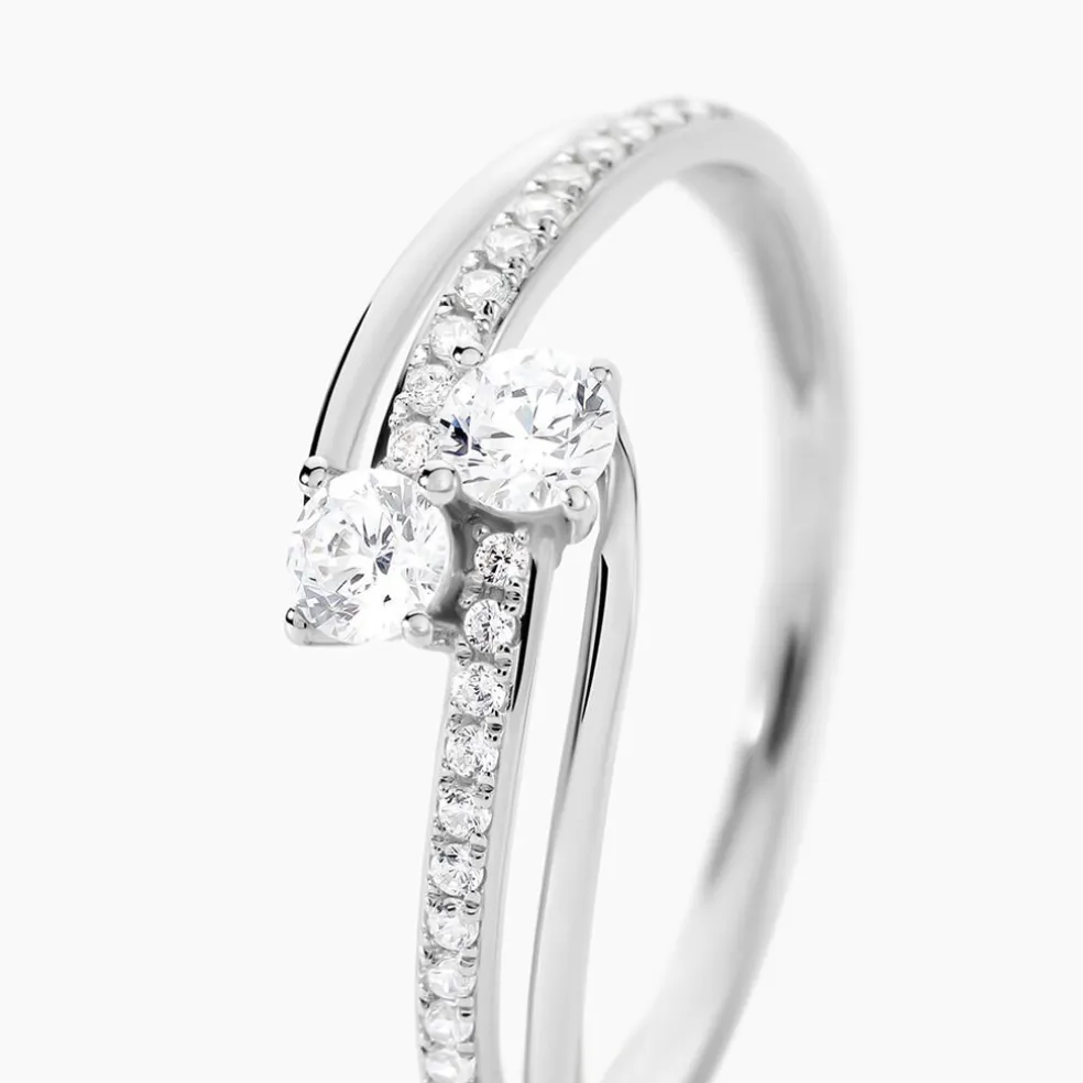 Bague Clarina Or Blanc Oxyde De Zirconium