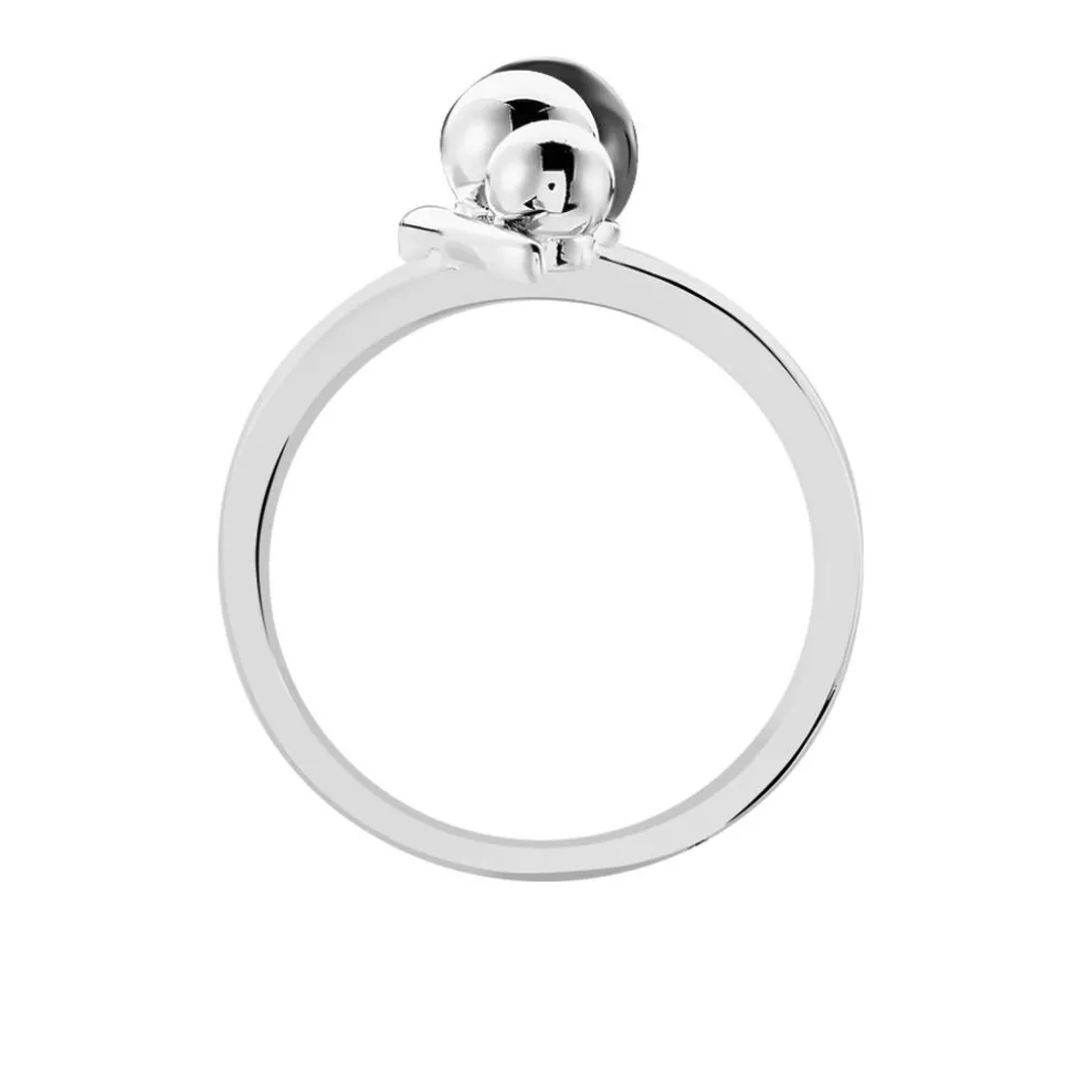 Bague Cleya Argent Blanc Céramique
