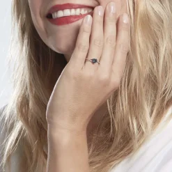 Bague Clothilde Or Blanc Topaze Et Oxyde De Zirconium