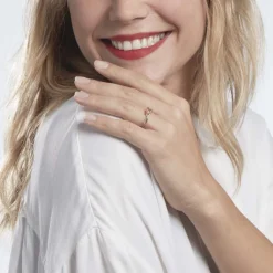 Bague Clothilde Or Jaune Citrine Et Oxyde