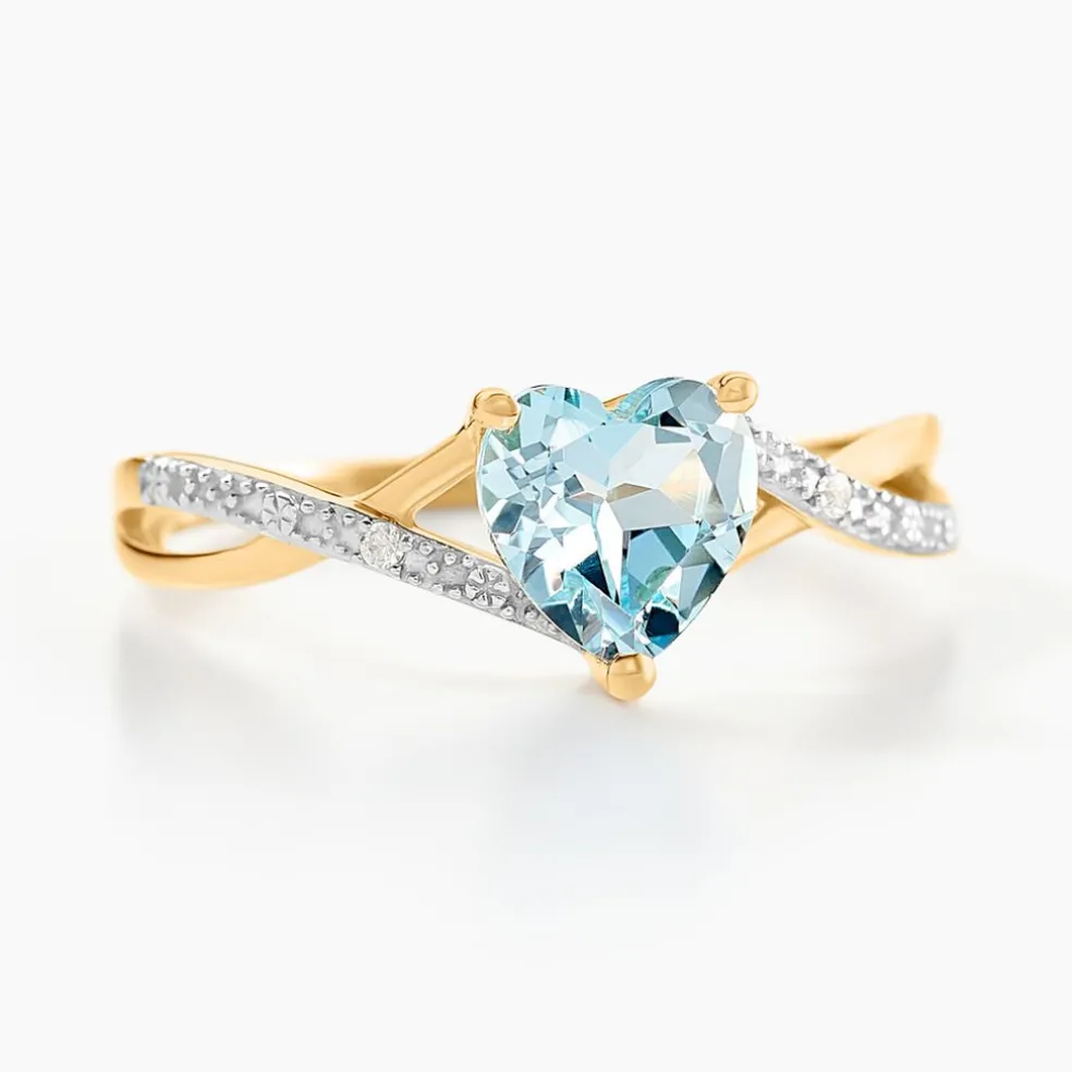 Bague Clothilde Or Jaune Topaze Oxyde De Zirconium