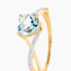 Bague Clothilde Or Jaune Topaze Oxyde De Zirconium