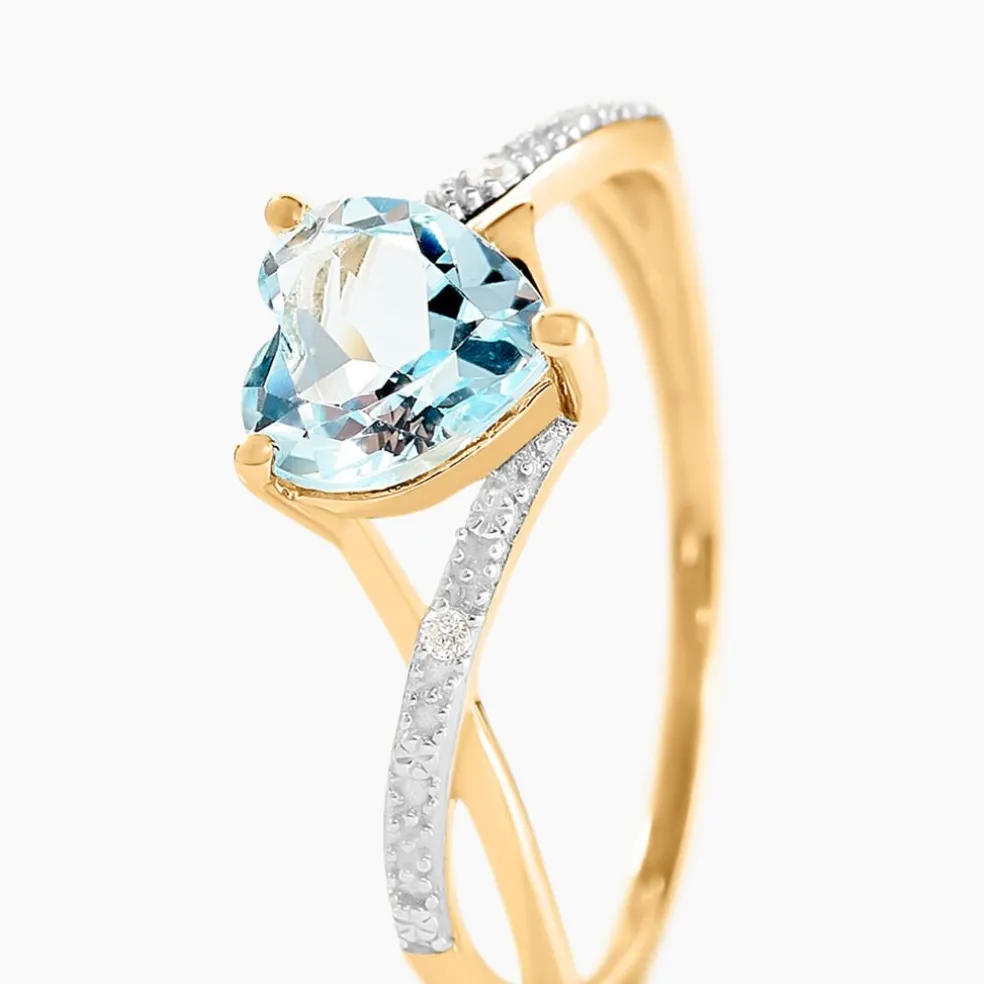 Bague Clothilde Or Jaune Topaze Oxyde De Zirconium