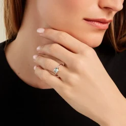 Bague Clothilde Or Jaune Topaze Oxyde De Zirconium