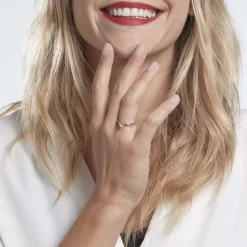 Bague Clothilde Or Rose Quartz Et Oxyde