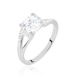 Bague Conception Argent Blanc Oxyde De Zirconium