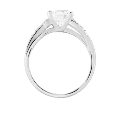 Bague Conception Argent Blanc Oxyde De Zirconium