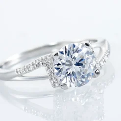 Bague Conception Argent Blanc Oxyde De Zirconium