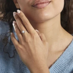 Bague Coronille Or Blanc Oxyde