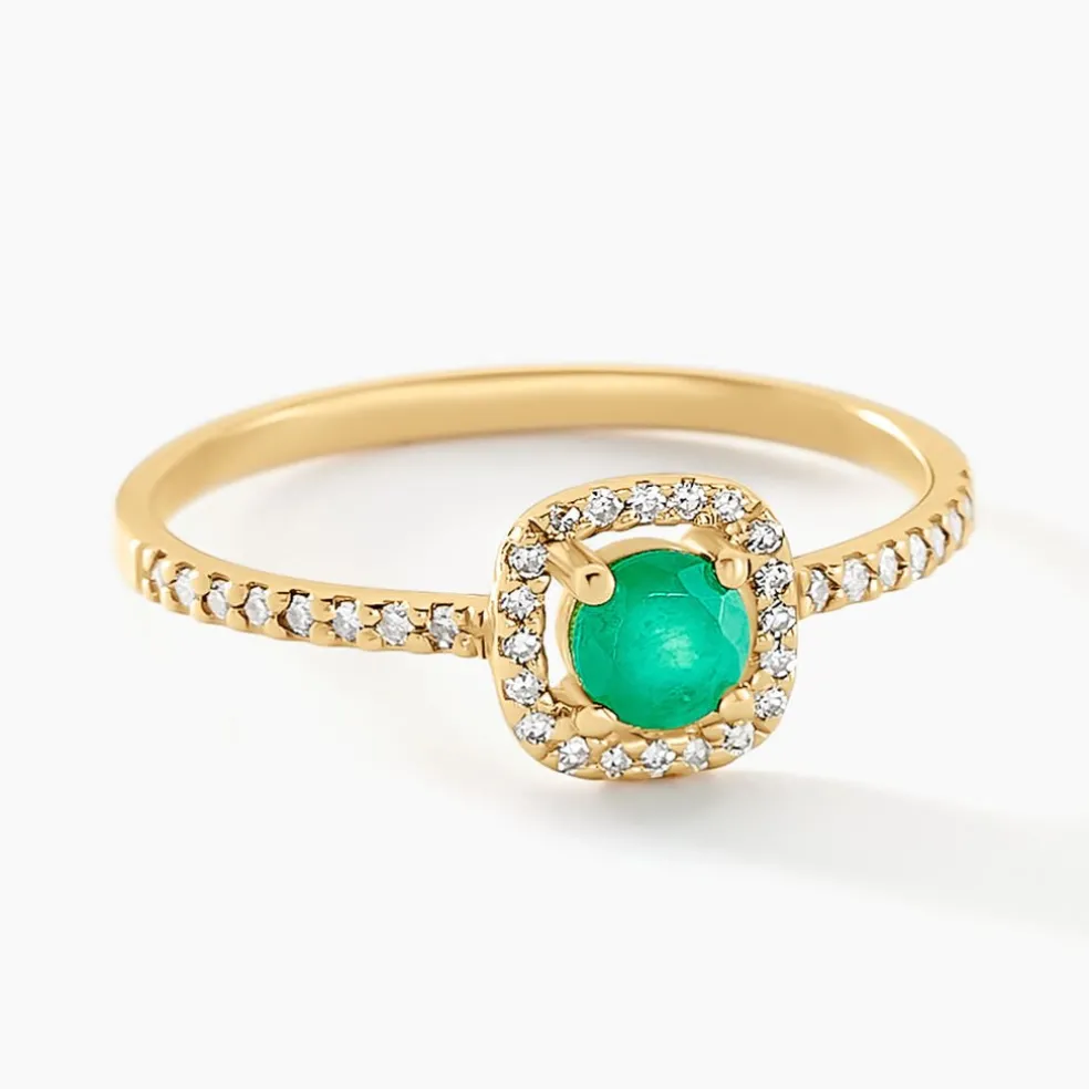 Bague Cosimo Or Jaune Emeraude Diamant