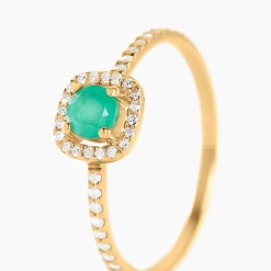 Bague Cosimo Or Jaune Emeraude Diamant