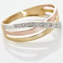 Bague Cramitia Or Tricolore Diamant