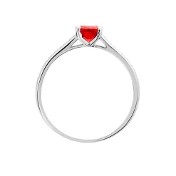 Bague Crista Or Blanc Rubis Et Diamant