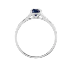 Bague Crista Or Blanc Saphir Et Diamant