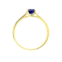 Bague Crista Or Jaune Saphir Et Diamant