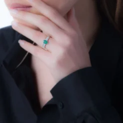 Bague Crista Or Rose Citrine Et Diamant