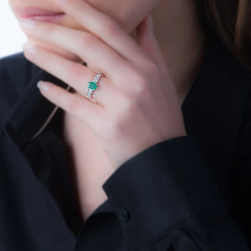 Bague Crista Or Rose Topaze Et Diamant