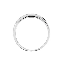 Bague Croisee Or Blanc Diamant