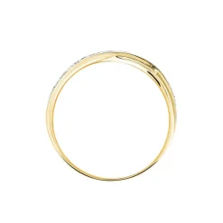 Bague Croisee Or Jaune Diamant