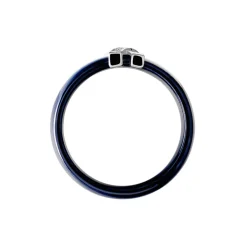 Bague Cronos Argent Blanc Céramique Oxyde