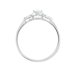 Bague Cyprille Or Blanc Topaze Et Oxyde De Zirconium