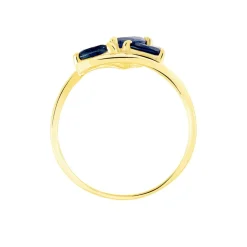 Bague Dahlia Or Jaune Saphir Diamant