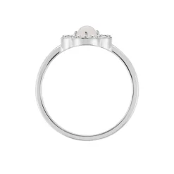 Bague Dally Argent Blanc Quartz Oxyde De Zirconium