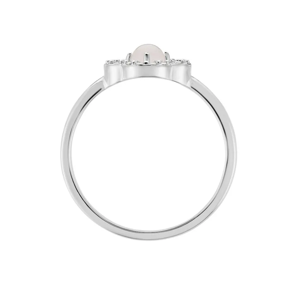 Bague Dally Argent Blanc Quartz Oxyde De Zirconium