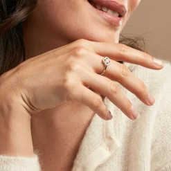 Bague Dally Argent Blanc Quartz Oxyde De Zirconium