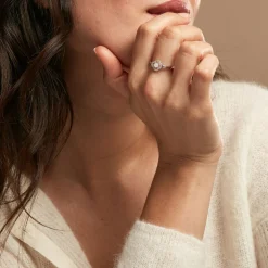 Bague Dally Argent Blanc Quartz Oxyde De Zirconium