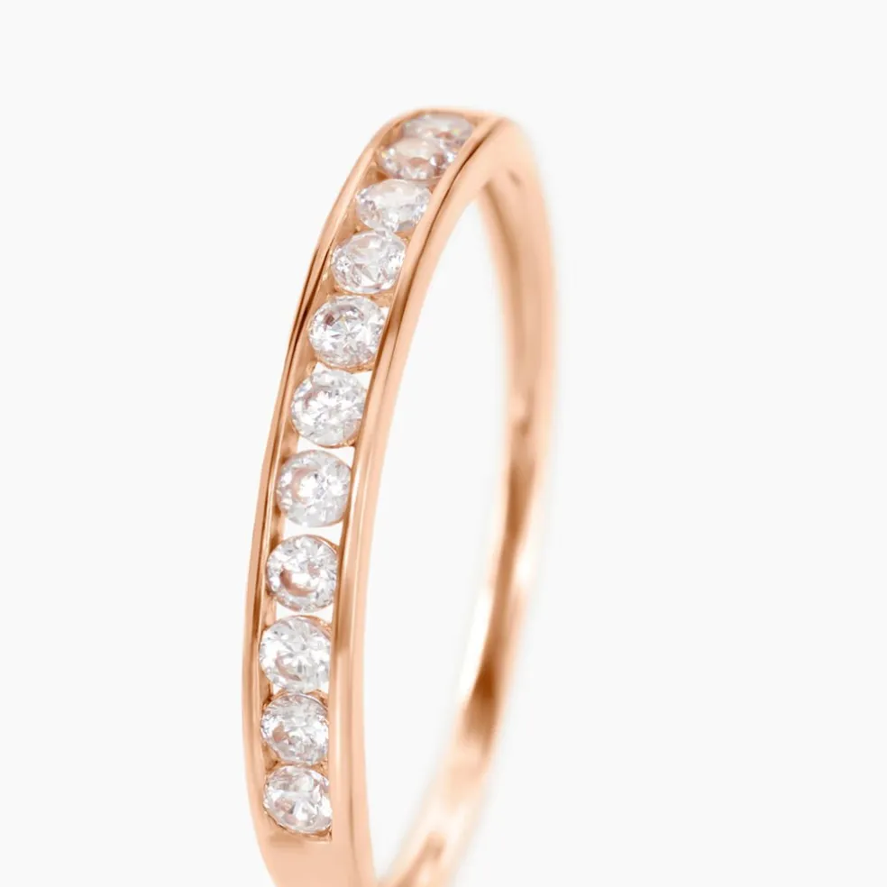 Bague Davila Or Rose Oxyde De Zirconium